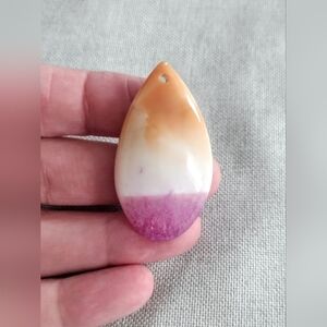 Multi Colored Agate Teardrop Pendant Gemstone